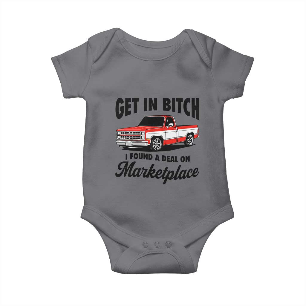 Funny Get in Bitch I Found A Deal On Marketplace Baby Onesie Red Truck - Wonder Print Shop