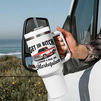 Funny Get in Bitch I Found A Deal On Marketplace Tumbler With Handle Red Truck - Wonder Print Shop
