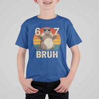 Funny Groundhog 67 T Shirt For Kid Six Seven Bruh Retro Vintage Woodchuck Day - Wonder Print Shop