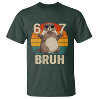 Funny Groundhog 67 T Shirt Six Seven Bruh Retro Vintage Woodchuck Day - Wonder Print Shop