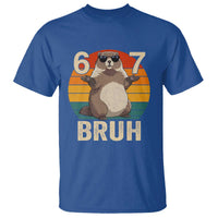 Funny Groundhog 67 T Shirt Six Seven Bruh Retro Vintage Woodchuck Day - Wonder Print Shop