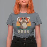 Funny Groundhog 67 T Shirt For Women Six Seven Bruh Retro Vintage Woodchuck Day - Wonder Print Shop