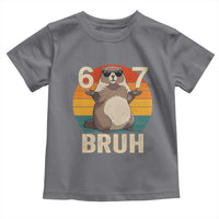 Funny Groundhog 67 Toddler T Shirt Six Seven Bruh Retro Vintage Woodchuck Day - Wonder Print Shop