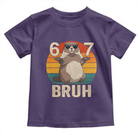 Funny Groundhog 67 Toddler T Shirt Six Seven Bruh Retro Vintage Woodchuck Day - Wonder Print Shop