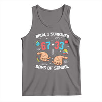 Bruh I Survived 67 33 Days Of School Tank Top Funny 100th Days of School Pixel 67 Hands