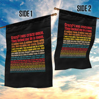 Funny Crazy I Was Crazy Once Meme Garden Flag