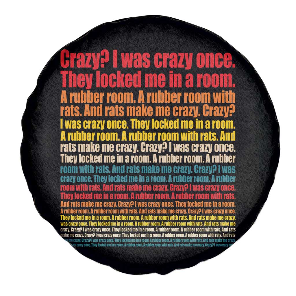 Funny Crazy I Was Crazy Once Meme Spare Tire Cover