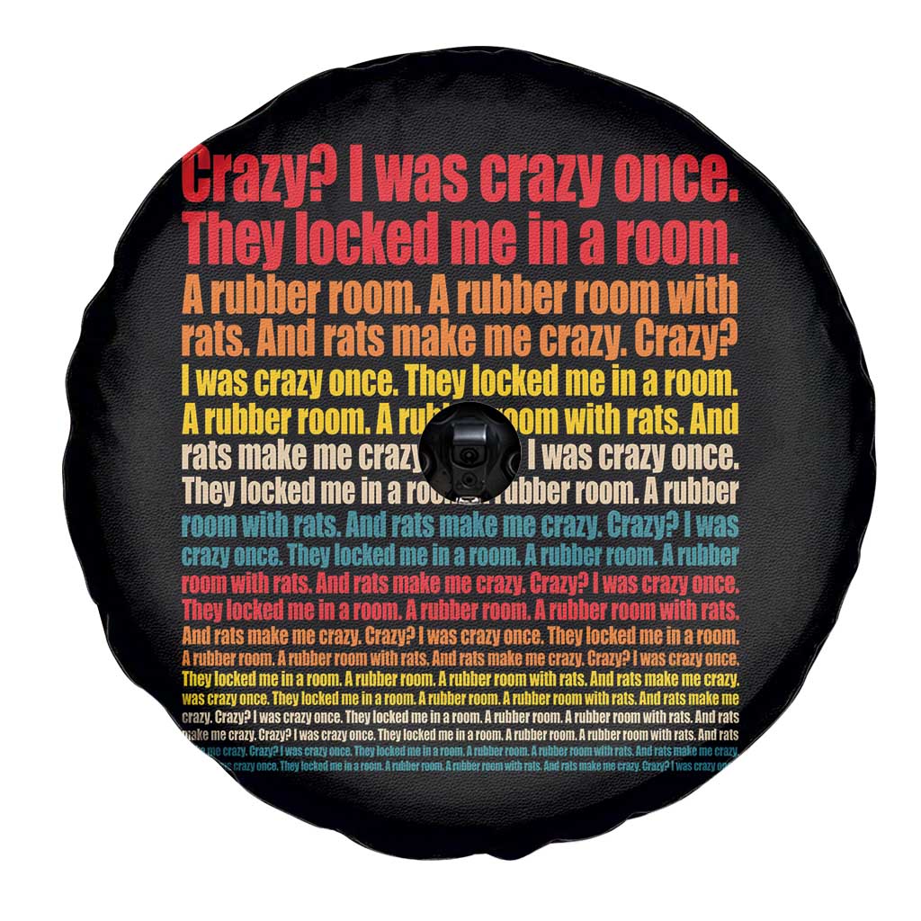 Funny Crazy I Was Crazy Once Meme Spare Tire Cover