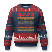 Funny Crazy I Was Crazy Once Meme Ugly Christmas Sweater