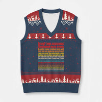 Funny Crazy I Was Crazy Once Meme V-Neck Knit Sweater Vest