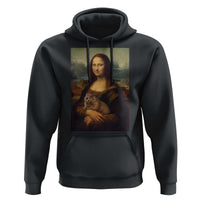 Mona Lisa Holding Groundhog Parody Painting Hoodie Funny Groundhog Day