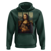 Mona Lisa Holding Groundhog Parody Painting Hoodie Funny Groundhog Day