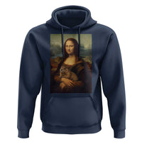 Mona Lisa Holding Groundhog Parody Painting Hoodie Funny Groundhog Day