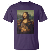 Mona Lisa Holding Groundhog Parody Painting T Shirt Funny Groundhog Day