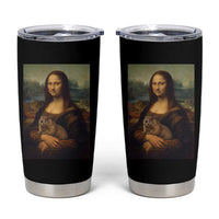 Mona Lisa Holding Groundhog Parody Painting Tumbler Cup Funny Groundhog Day