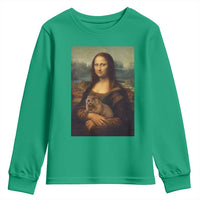 Mona Lisa Holding Groundhog Parody Painting Youth Sweatshirt Funny Groundhog Day