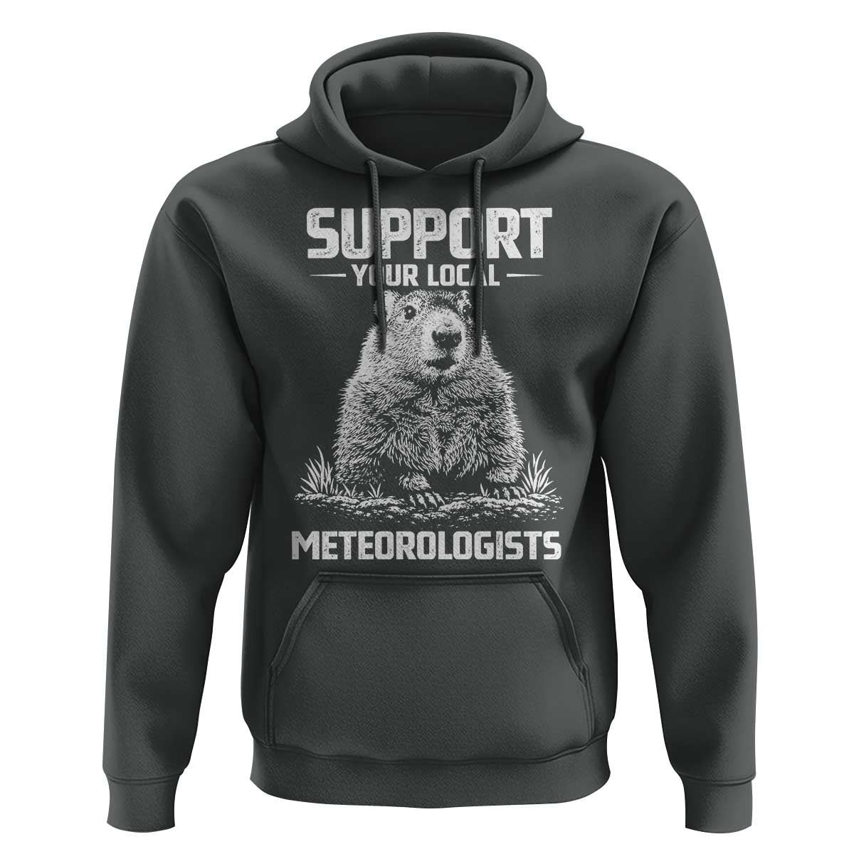 Funny Woodchuck Groundhog Day Hoodie Support Your Local Meteorologists