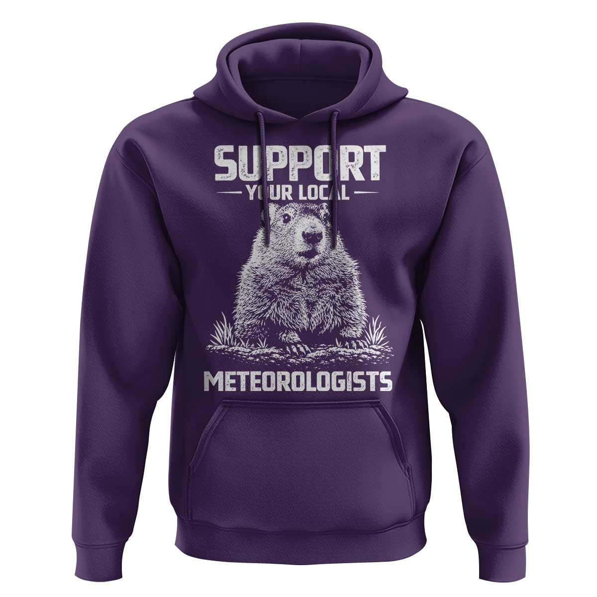 Funny Woodchuck Groundhog Day Hoodie Support Your Local Meteorologists