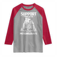 Funny Woodchuck Groundhog Day Raglan Shirt Support Your Local Meteorologists