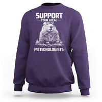 Funny Woodchuck Groundhog Day Sweatshirt Support Your Local Meteorologists