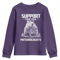Funny Woodchuck Groundhog Day Youth Sweatshirt Support Your Local Meteorologists