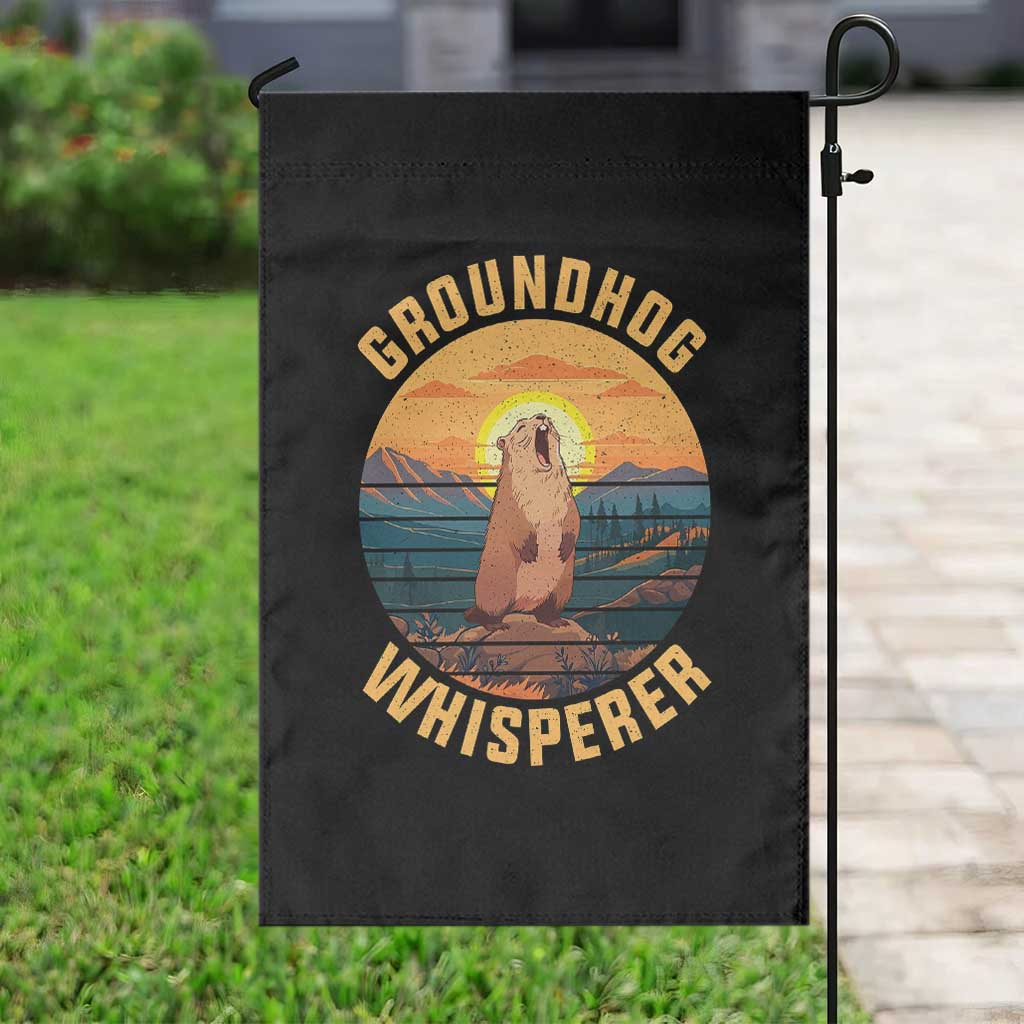 Funny Groundhog Whisperer Garden Flag Screaming Woodchuck Mountain Forest