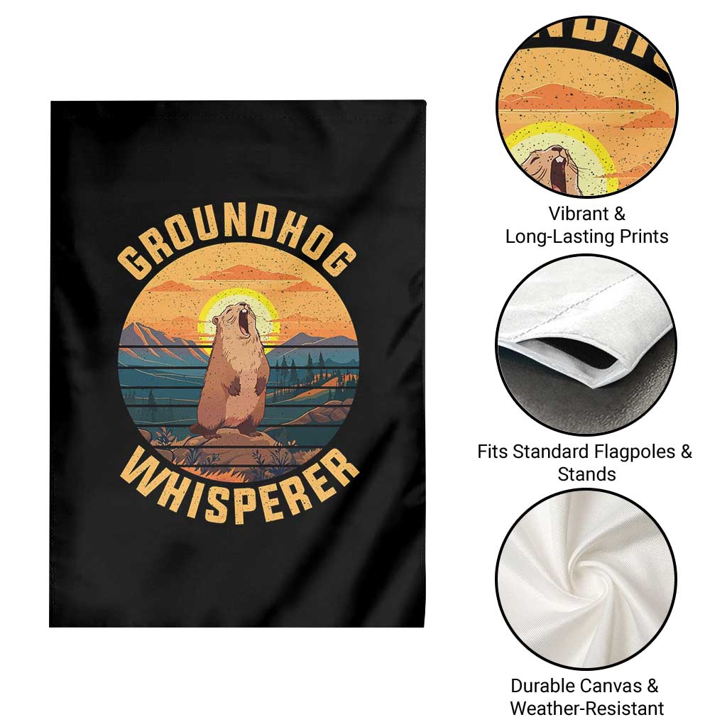 Funny Groundhog Whisperer Garden Flag Screaming Woodchuck Mountain Forest