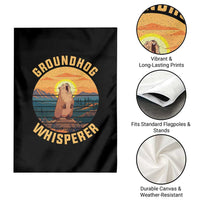 Funny Groundhog Whisperer Garden Flag Screaming Woodchuck Mountain Forest
