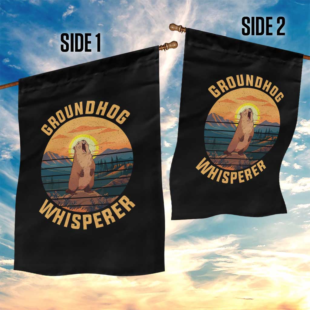 Funny Groundhog Whisperer Garden Flag Screaming Woodchuck Mountain Forest