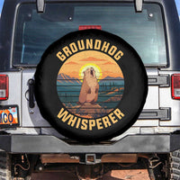 Funny Groundhog Whisperer Spare Tire Cover Screaming Woodchuck Mountain Forest