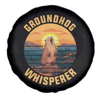 Funny Groundhog Whisperer Spare Tire Cover Screaming Woodchuck Mountain Forest
