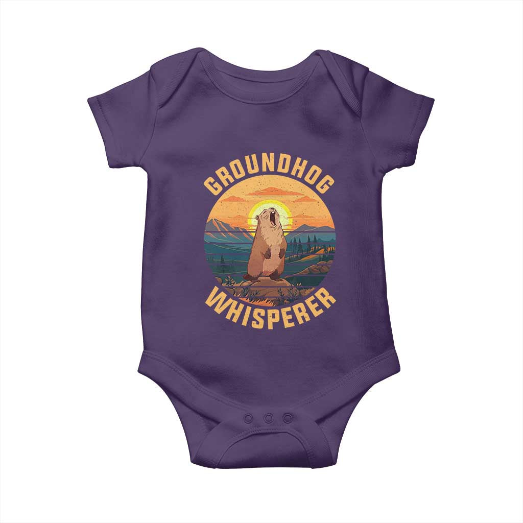 Funny Groundhog Whisperer Baby Onesie Screaming Woodchuck Mountain Forest