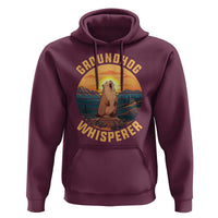 Funny Groundhog Whisperer Hoodie Screaming Woodchuck Mountain Forest