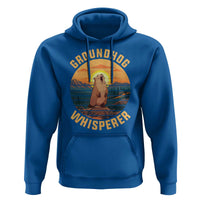 Funny Groundhog Whisperer Hoodie Screaming Woodchuck Mountain Forest