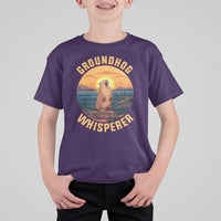 Funny Groundhog Whisperer T Shirt For Kid Screaming Woodchuck Mountain Forest