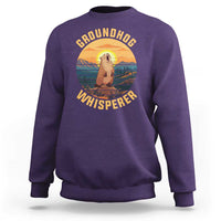 Funny Groundhog Whisperer Sweatshirt Screaming Woodchuck Mountain Forest