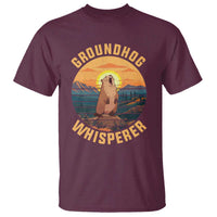 Funny Groundhog Whisperer T Shirt Screaming Woodchuck Mountain Forest