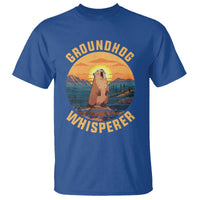 Funny Groundhog Whisperer T Shirt Screaming Woodchuck Mountain Forest