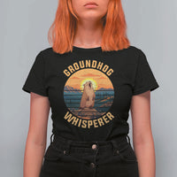 Funny Groundhog Whisperer T Shirt For Women Screaming Woodchuck Mountain Forest