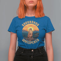 Funny Groundhog Whisperer T Shirt For Women Screaming Woodchuck Mountain Forest