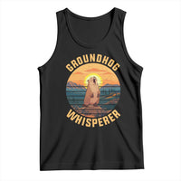 Funny Groundhog Whisperer Tank Top Screaming Woodchuck Mountain Forest