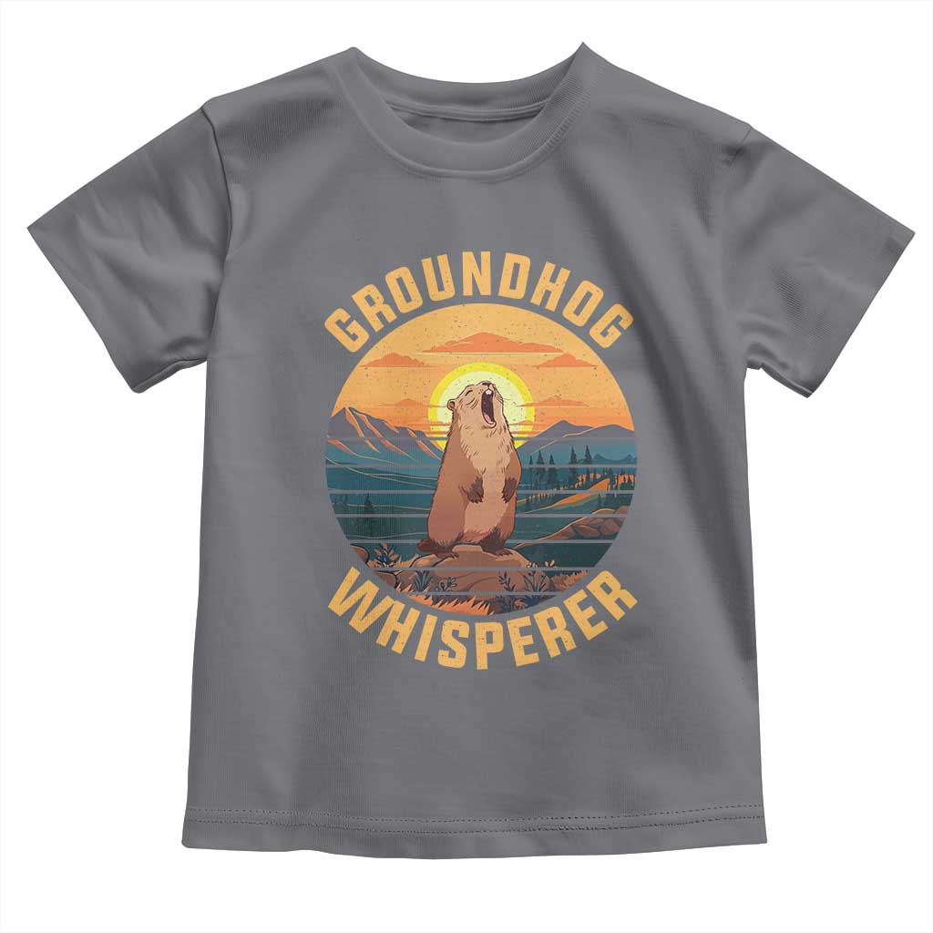 Funny Groundhog Whisperer Toddler T Shirt Screaming Woodchuck Mountain Forest