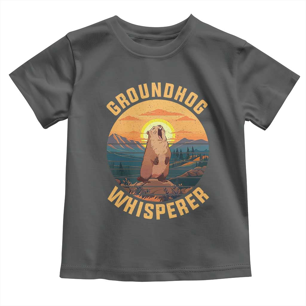 Funny Groundhog Whisperer Toddler T Shirt Screaming Woodchuck Mountain Forest