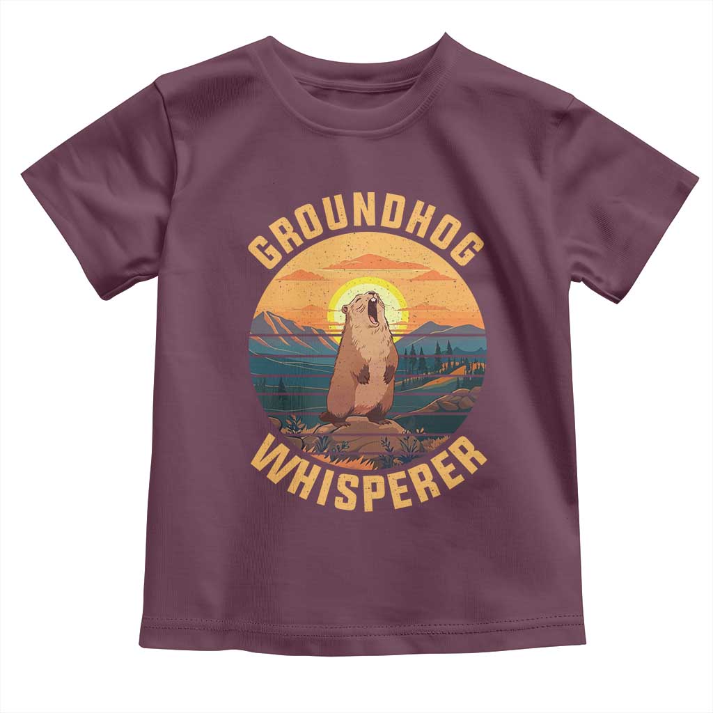Funny Groundhog Whisperer Toddler T Shirt Screaming Woodchuck Mountain Forest