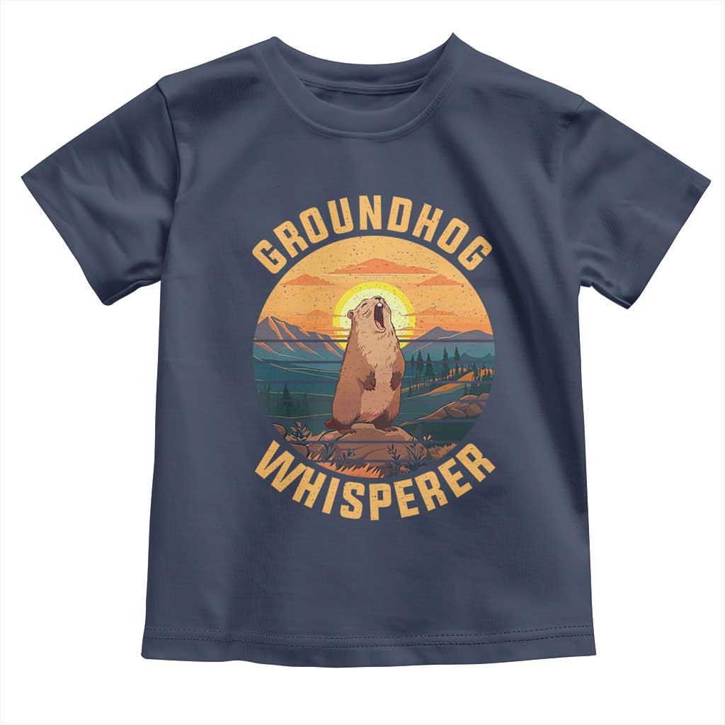 Funny Groundhog Whisperer Toddler T Shirt Screaming Woodchuck Mountain Forest