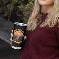 Funny Groundhog Whisperer Tumbler Cup Screaming Woodchuck Mountain Forest