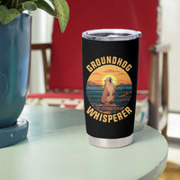 Funny Groundhog Whisperer Tumbler Cup Screaming Woodchuck Mountain Forest