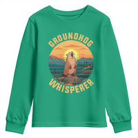 Funny Groundhog Whisperer Youth Sweatshirt Screaming Woodchuck Mountain Forest