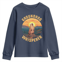 Funny Groundhog Whisperer Youth Sweatshirt Screaming Woodchuck Mountain Forest