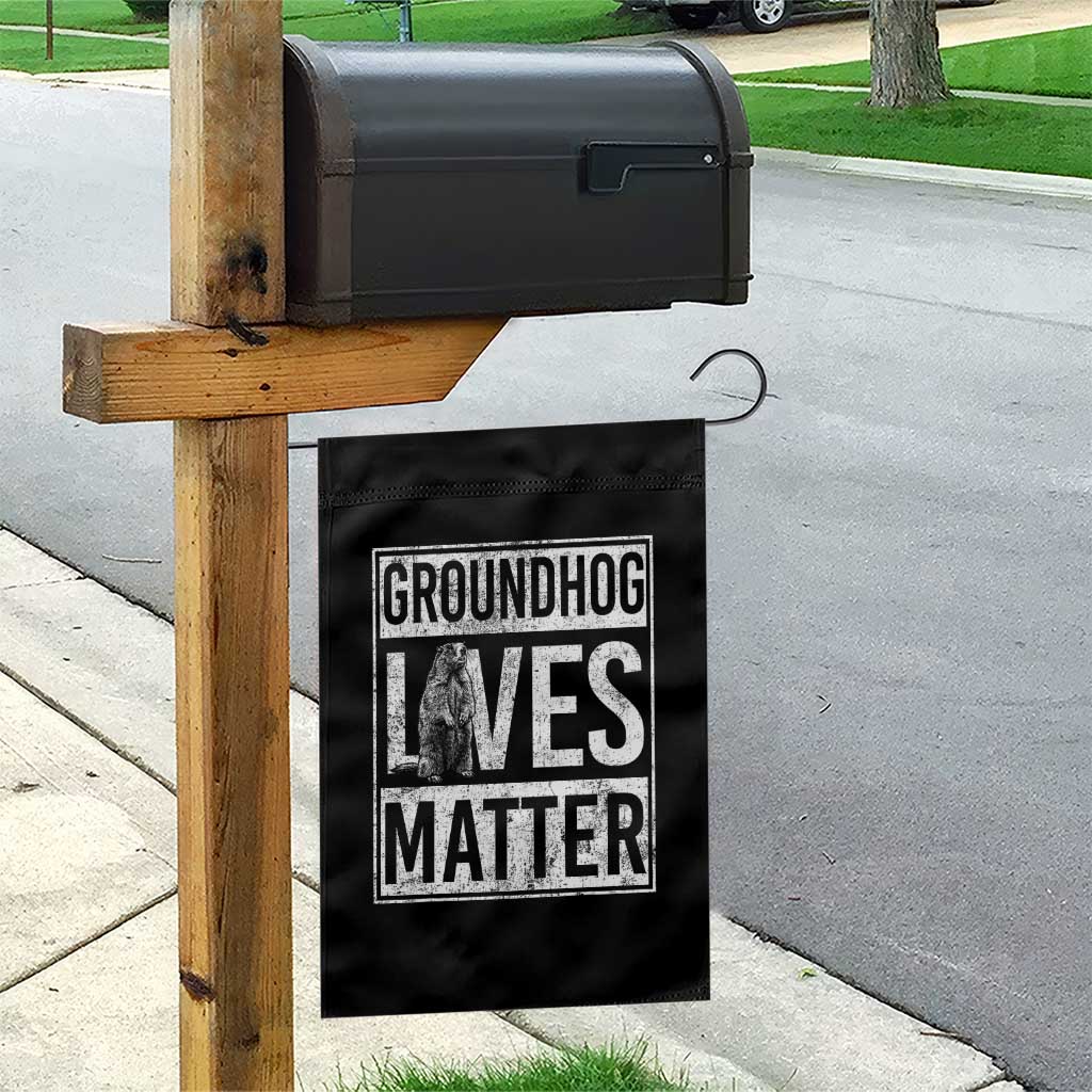 Groundhog Lives Matter Garden Flag Funny Woodchuck Groundhog Day